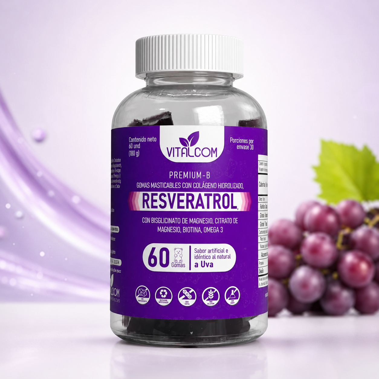 GOMITAS DE RESVERATROL PREMIUM-B – Belleza, Energía y Bienestar Celular