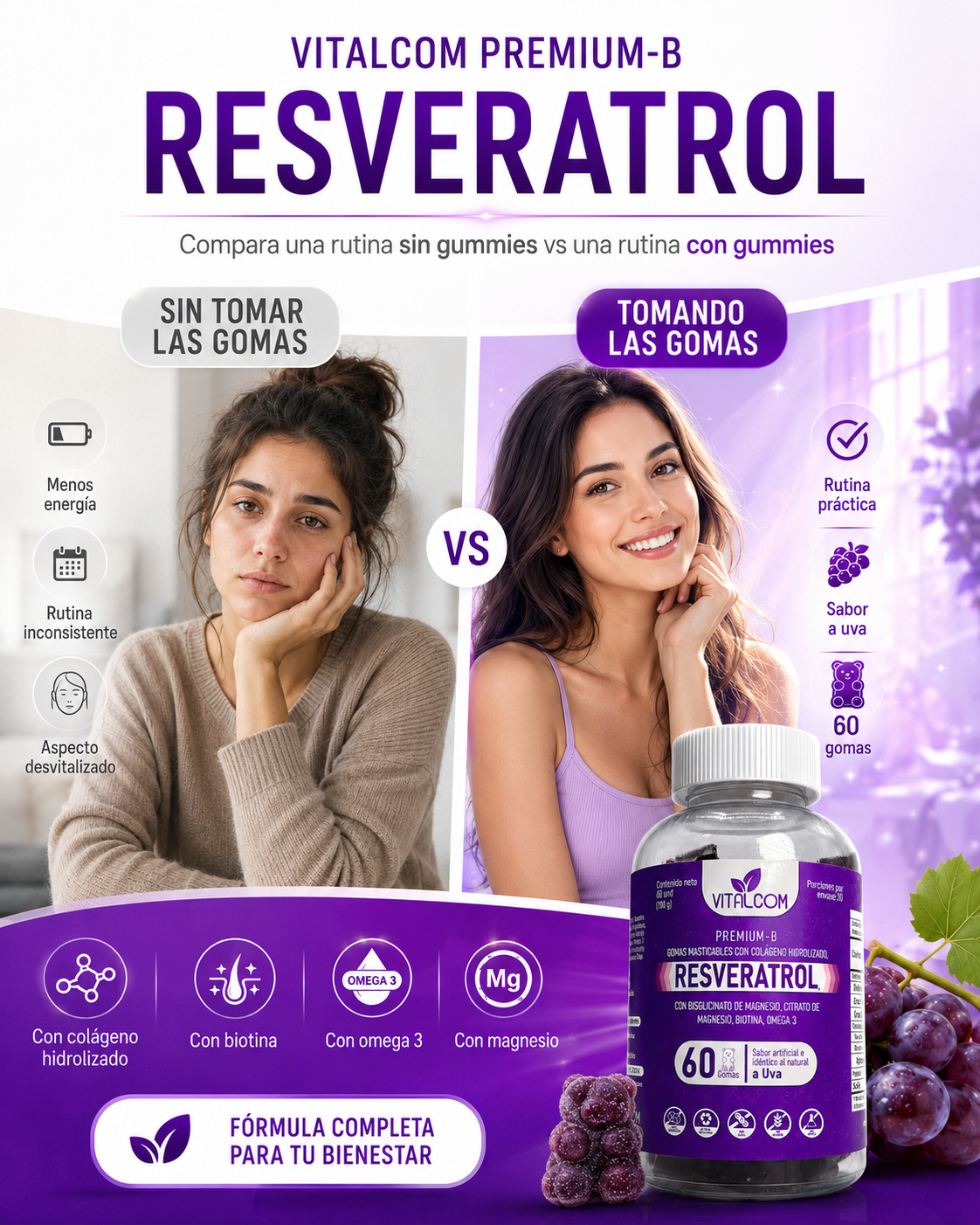 GOMITAS DE RESVERATROL PREMIUM-B – Belleza, Energía y Bienestar Celular