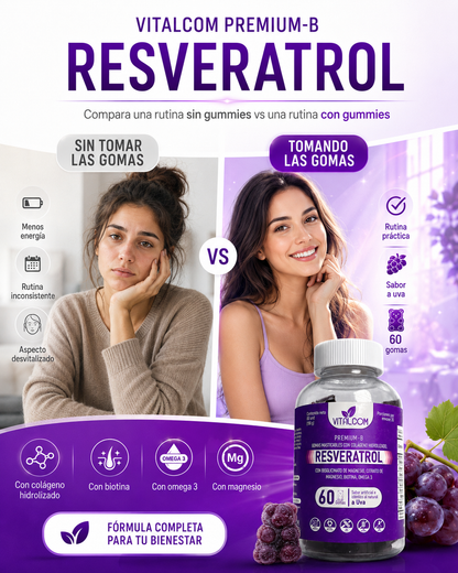 GOMITAS DE RESVERATROL PREMIUM-B – Belleza, Energía y Bienestar Celular